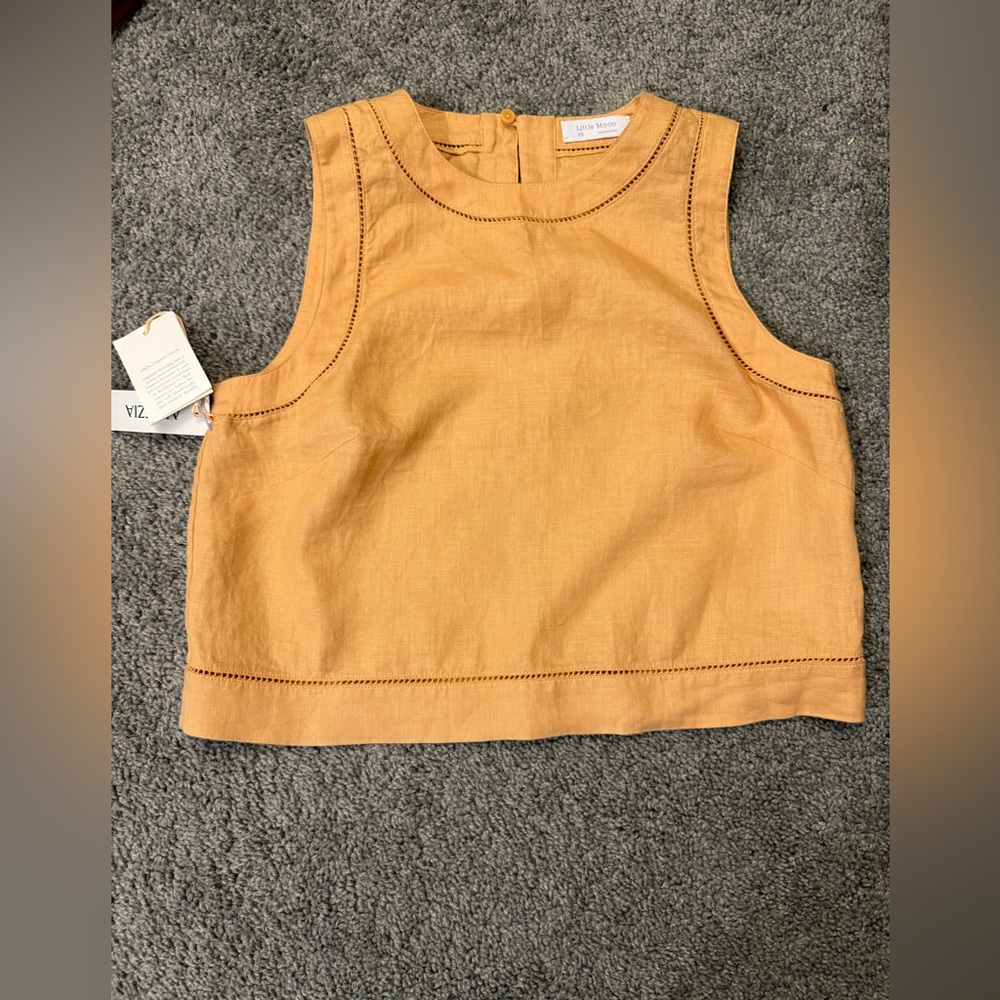 NWT Aritzia Little Moon Malta Linen Top-xs